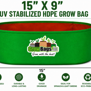 15″ X 9″ HDPE 200 GSM Spinach Grow Bag