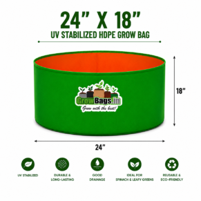 24″ X 18″ HDPE Round Grow Bag