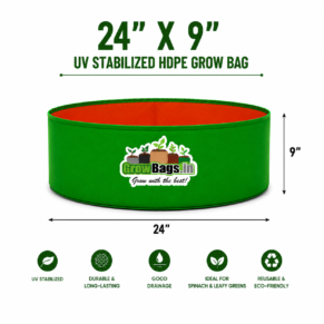 24″ X 9″ HDPE Spinach Grow Bag