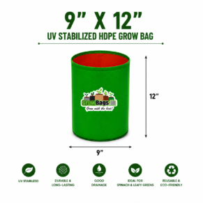 9″ X 12″ HDPE Round Grow Bag